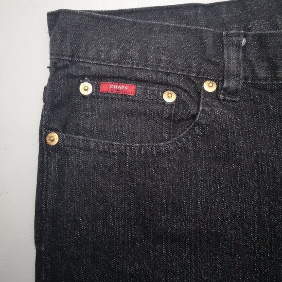 Chaps Denim Ladies Size 10 Straight Leg Black Jeans - Picture 6 of 12